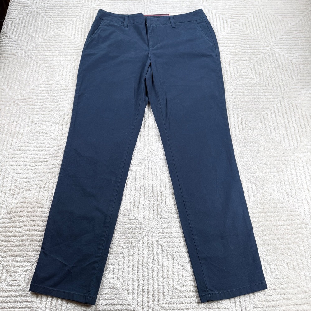 Tommy Hilfiger Hampton Slim Chino Pants Womens 8 Navy Blue NWT Nautical Preppy
